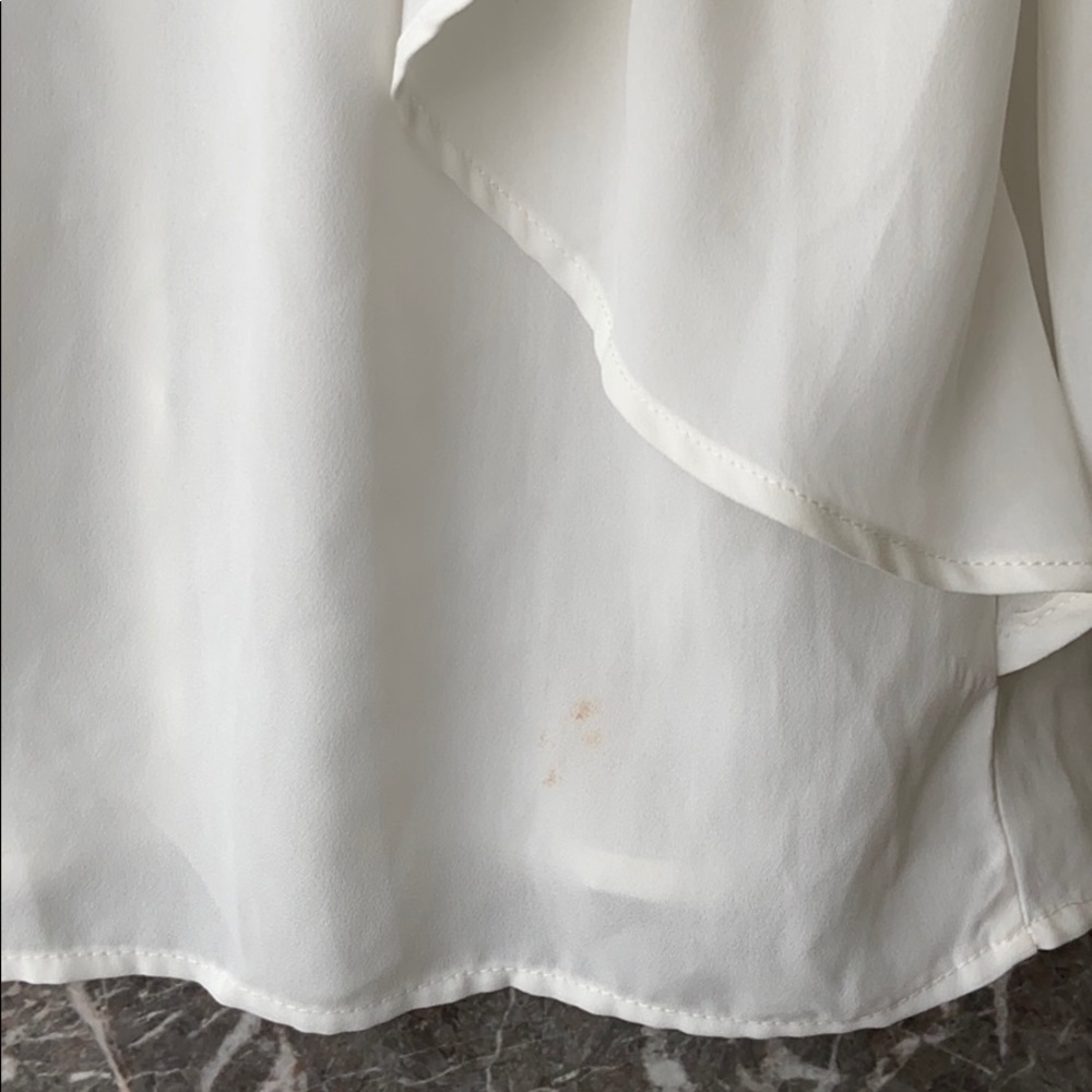 ASOS Layered Flowy Off-White/Cream Top - Picture 7 of 8